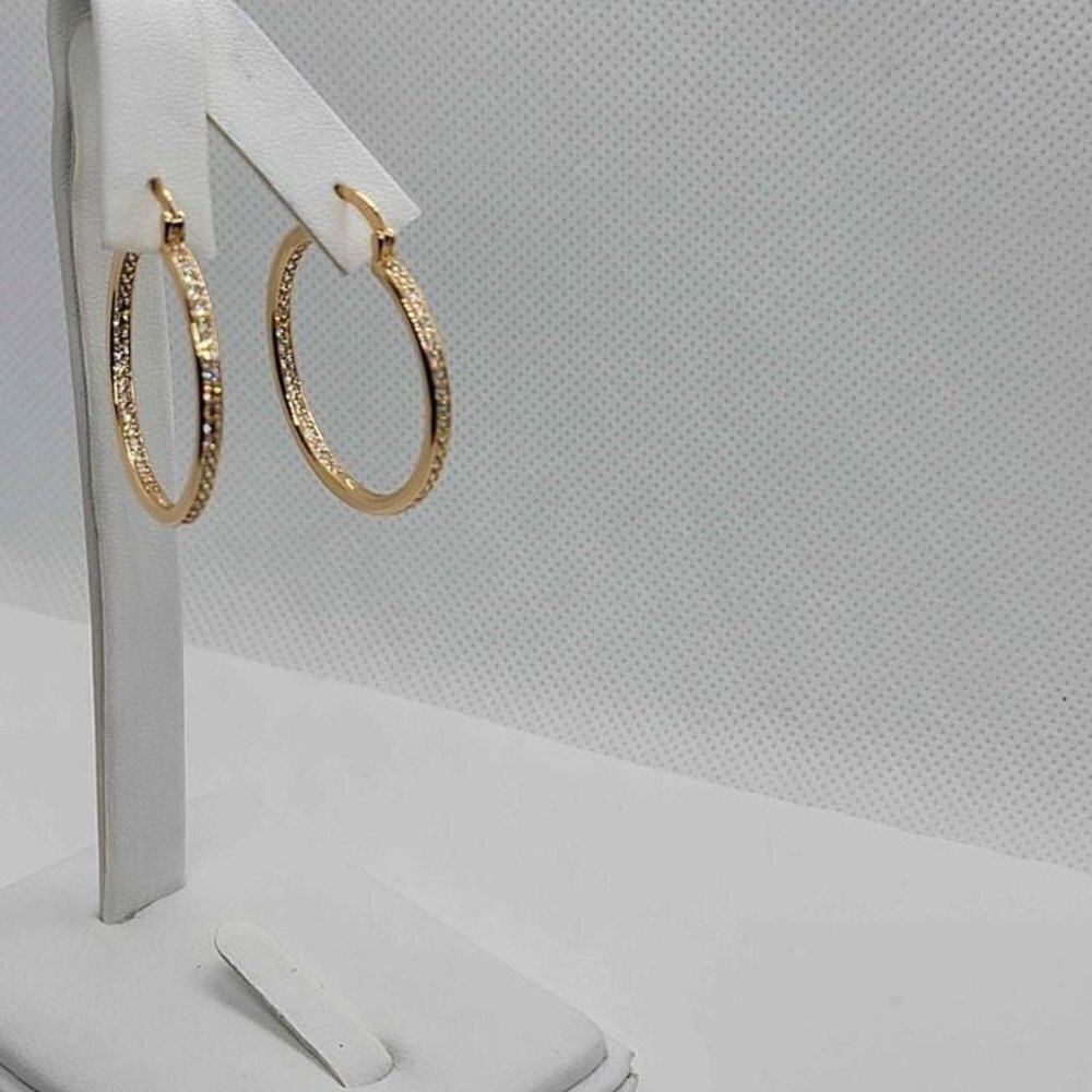 Elegant Cubic Zirconia Earrings – 18K Brazilian Gold Filled, New Arrival